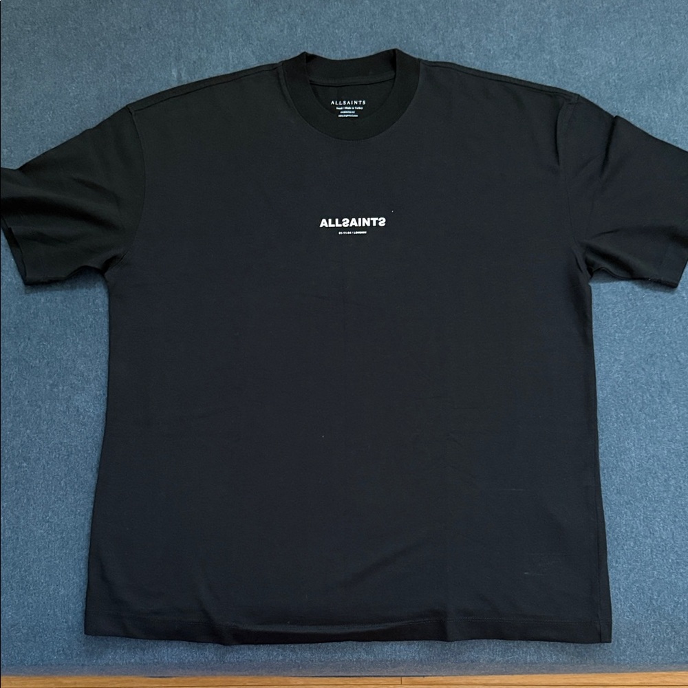 All Saints Jet Black Short Sleeve Tee